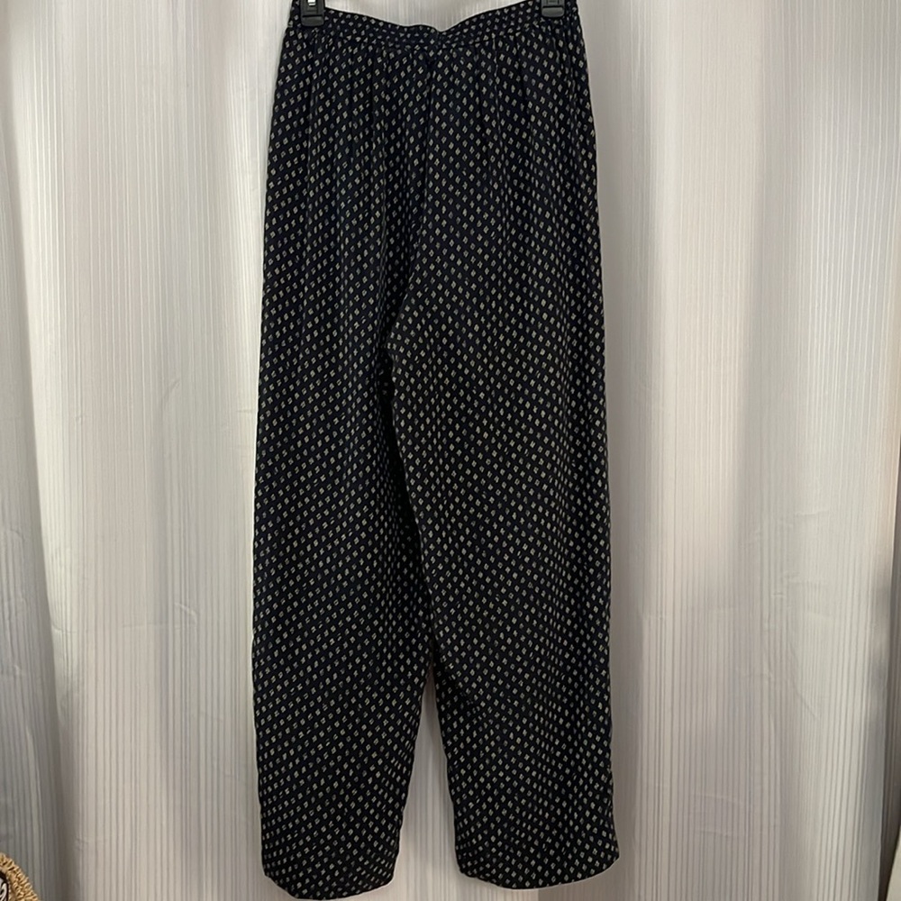 Anne Klein II‎ Silk Navy Trouser Pants - Picture 13 of 14